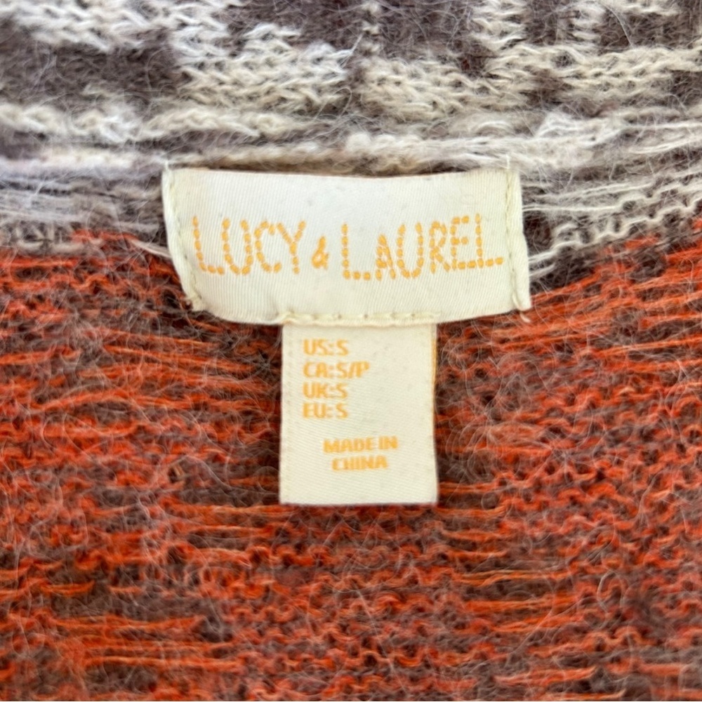 4/$20 Lucy & Laurel Open Front Alpaca Blend Knit Cardigan Sweater Small - Picture 4 of 5